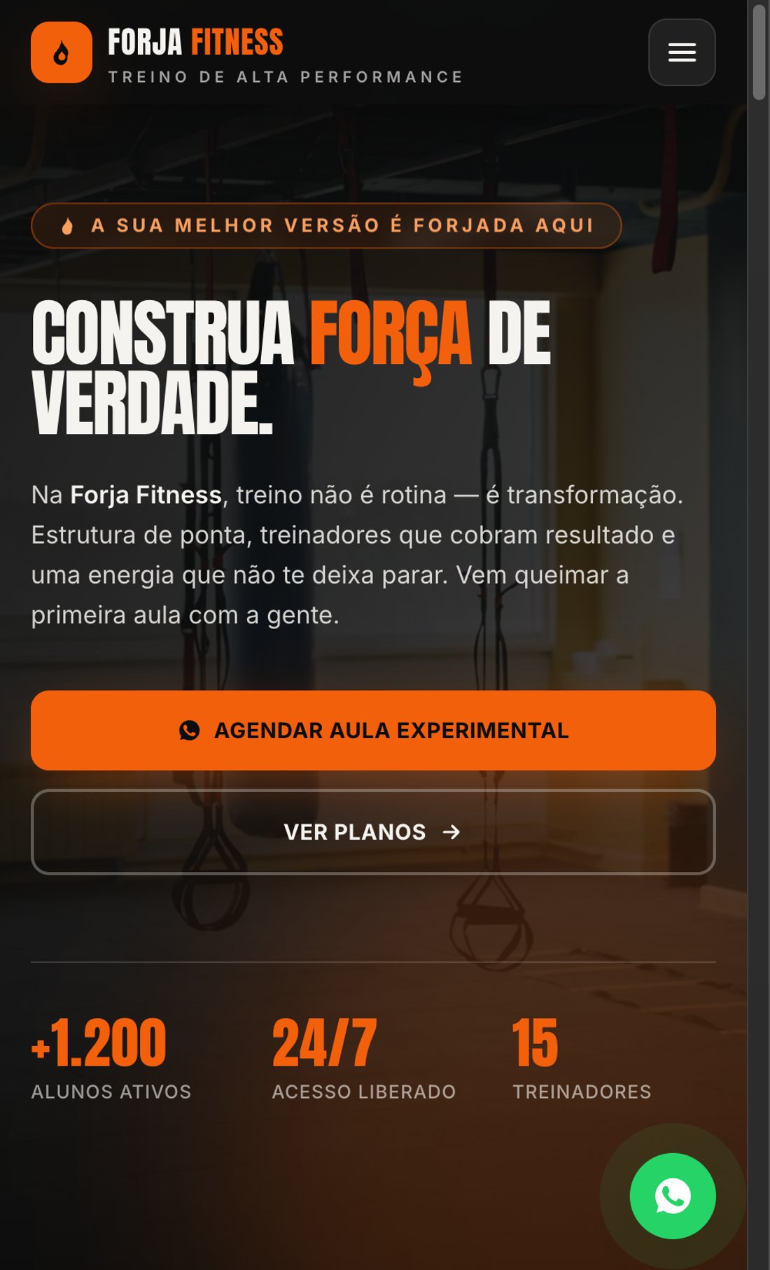 Prévia do site Forja Fitness