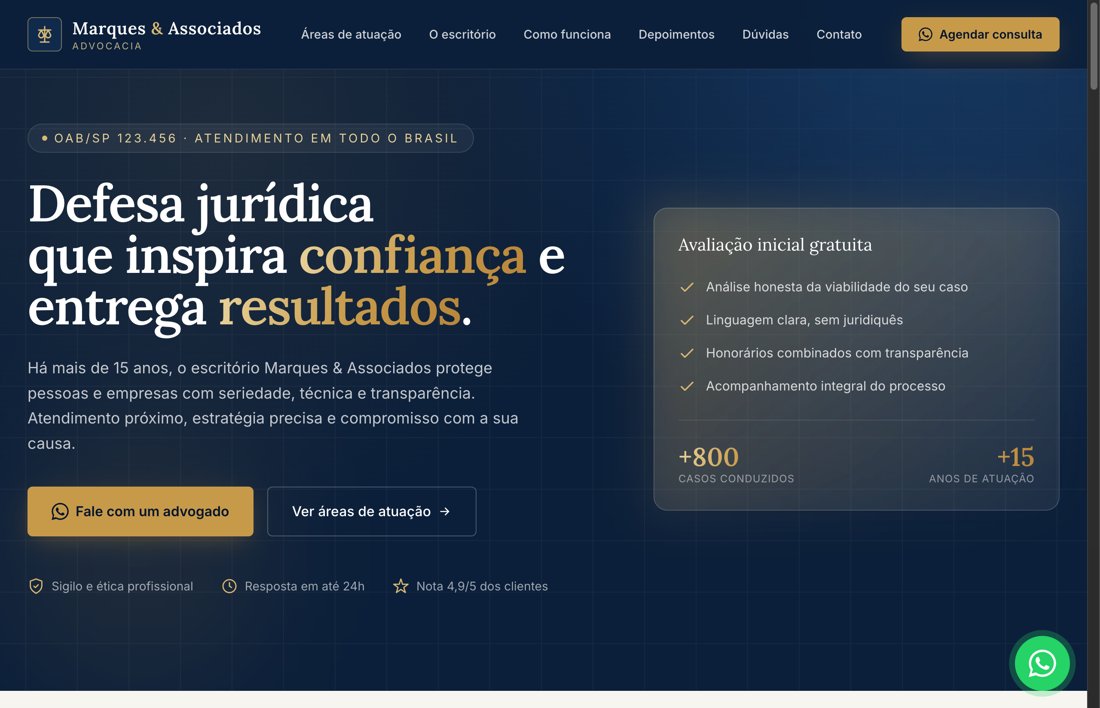 Prévia do site Marques & Associados