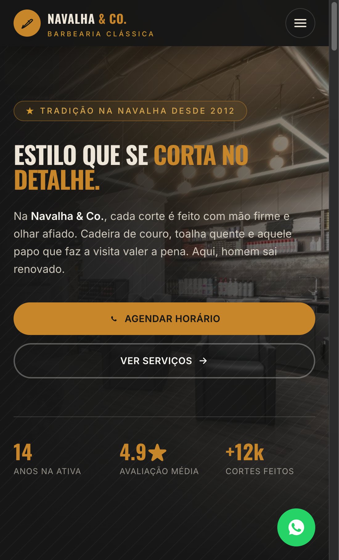 Prévia do site Navalha & Co.